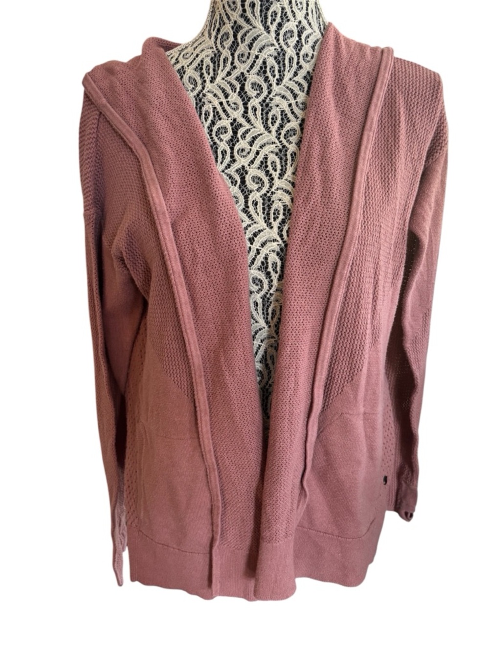 lululemon athletica Dusty Rose Open-Front Hooded Knit Cardigan